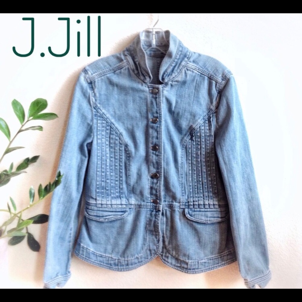 J. Jill Military Style Jean Jacket